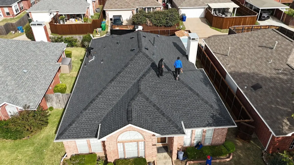 Slate & Tile Roof Repair work in progress on a Mokena property